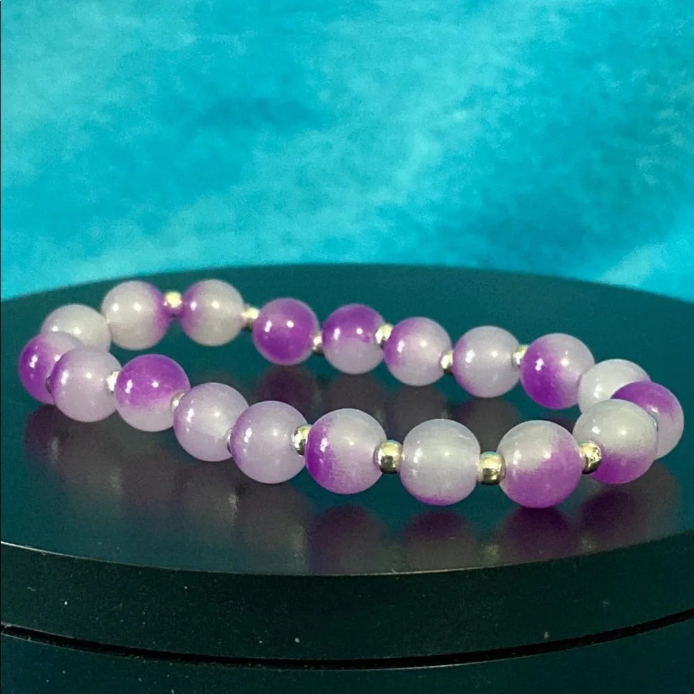 Elegant Purple Beaded Bracelet